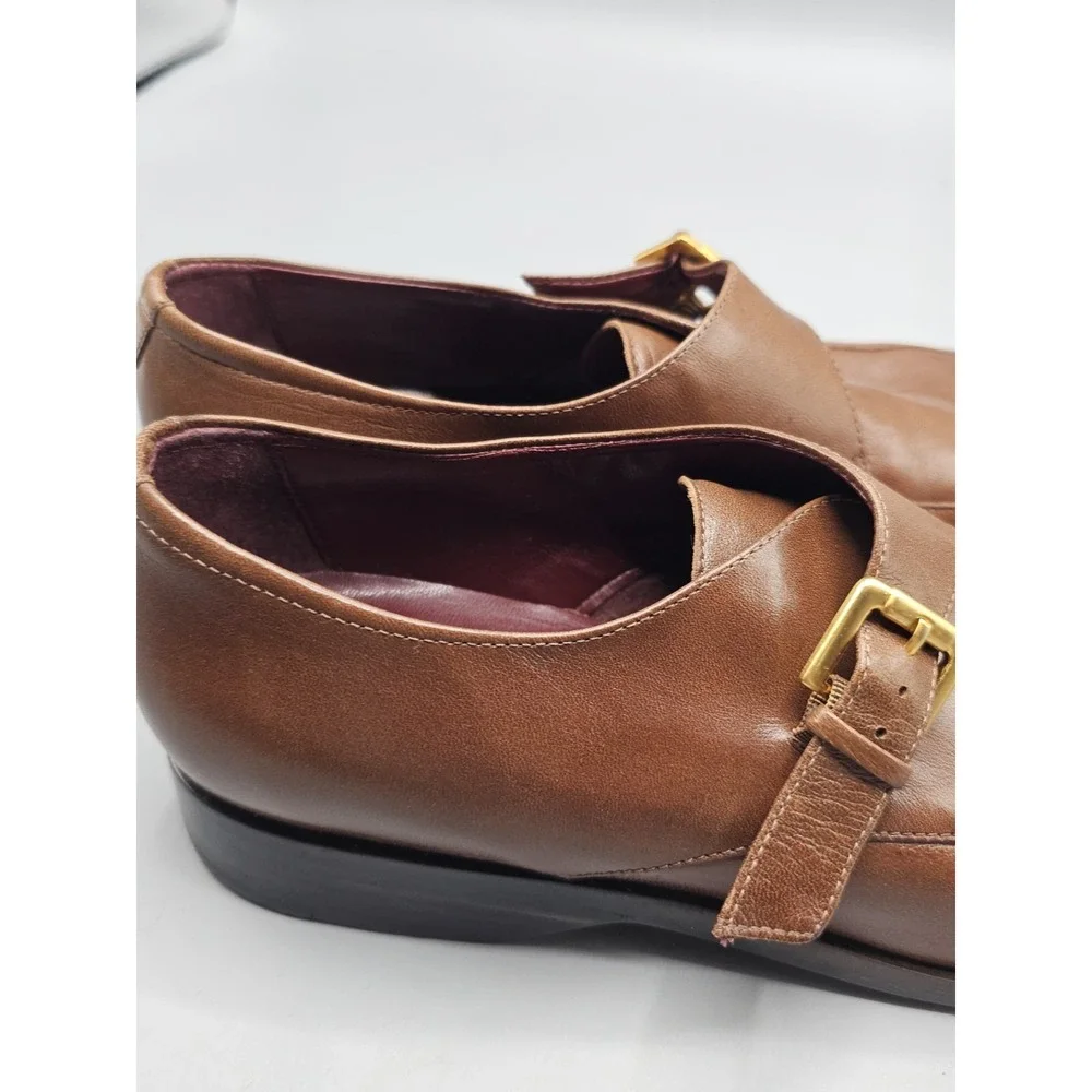 Etienne Aigner‎ Brown Monk Strap Buckle Shoes Loafers Womens 9 Garner